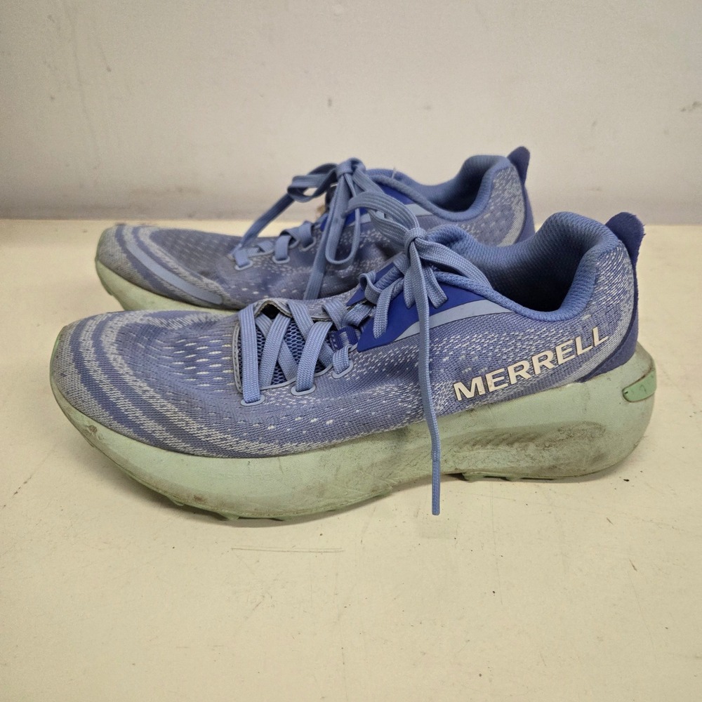 Merrell Agility Peak 5 Womens 8.5 Blue Mint Green Trail Running Shoes J068142